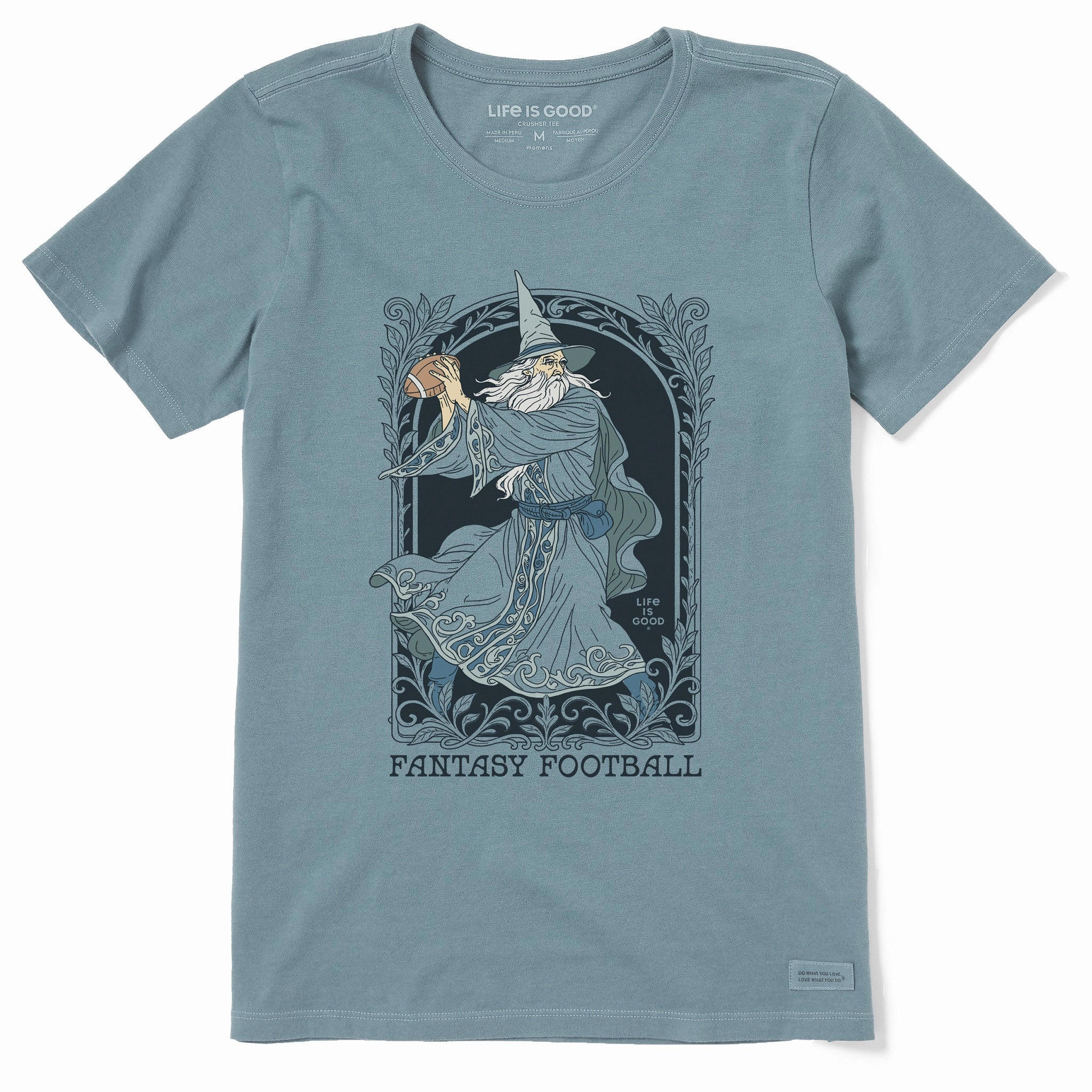 QuickDryTechnology Women's Fantasy Football Wizard QB Short Sleeve Crusher Tee