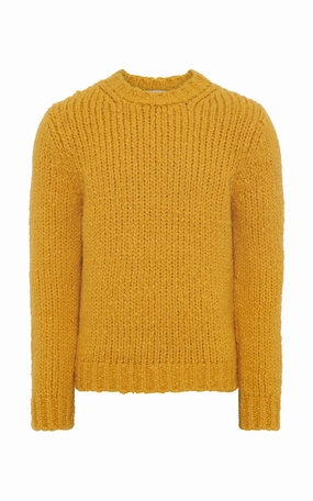 Low Key Easy Comfort Lawrence Knit Sweater in Golden Birch Welfat Cashmere