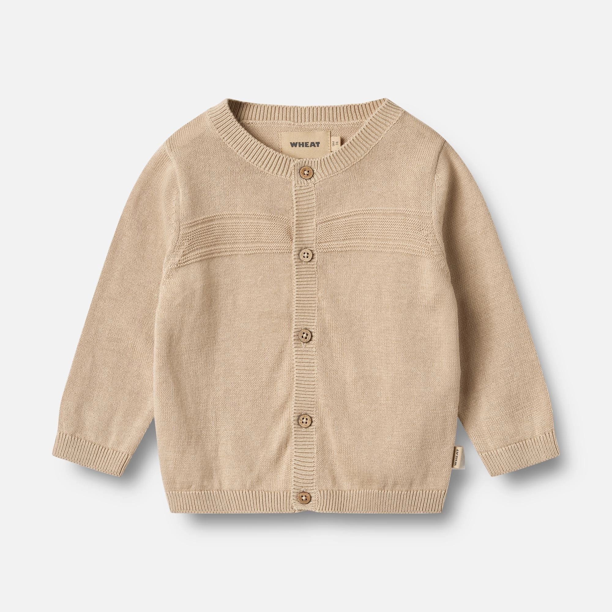 Knit Cardigan Sofus - warm sand Layered Cuff