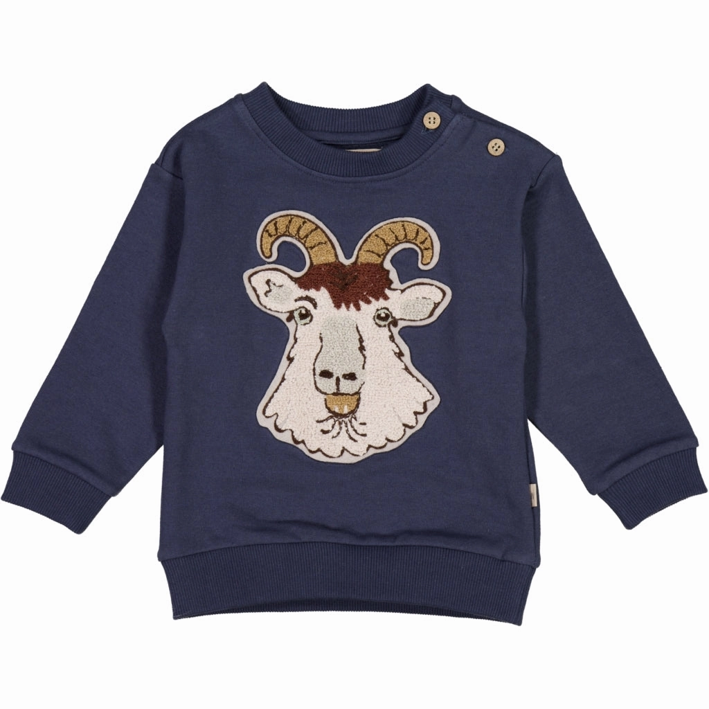 product sporty style statement Tall Sweatshirt Goat Terry Badge - sea storm