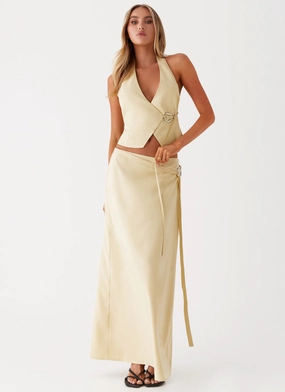 Azura Maxi Skirt - Yellow mix and match Laidback Mood