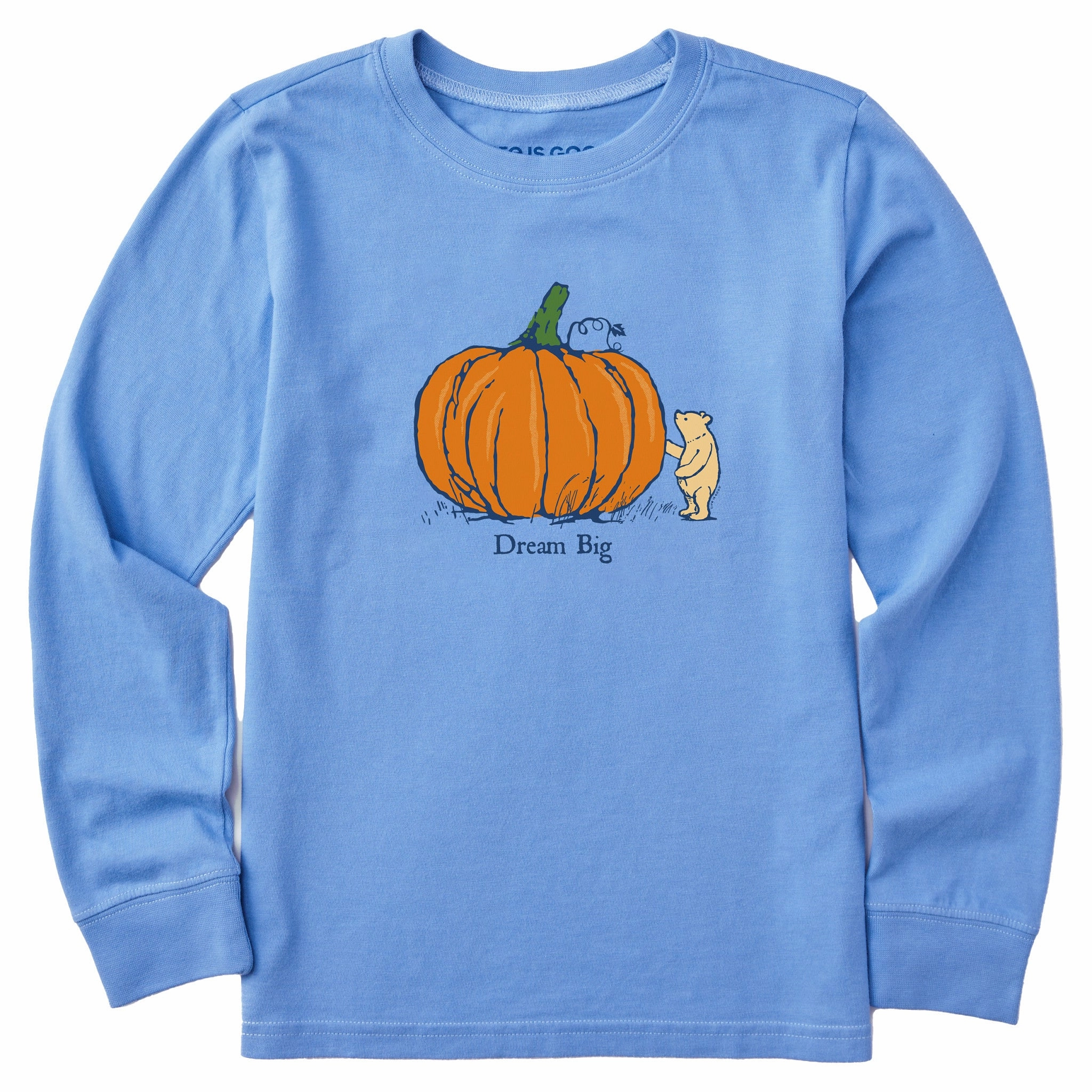 Kids Dream Big Winnie Pumpkin Long Sleeve Crusher Tee Relaxed fit style