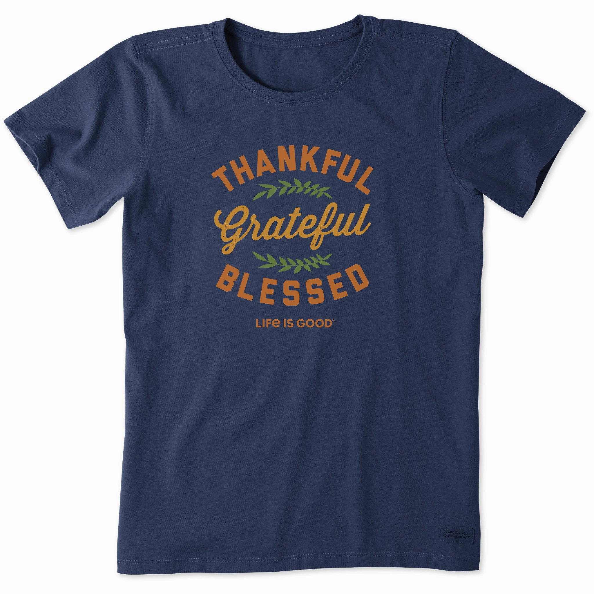 Women's Thankful Grateful Blessed Short Sleeve Crusher Tee Fashionable Wear