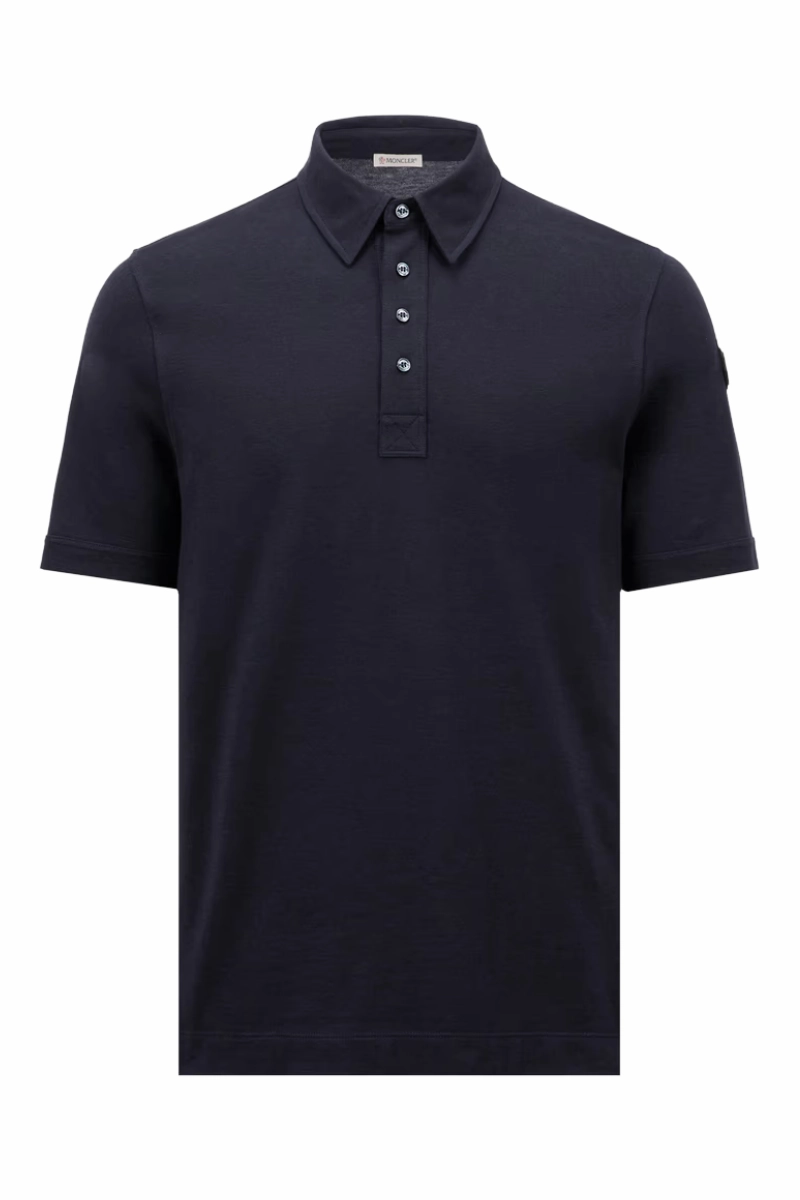 Leather Logo Patch Polo Fashion Comfort