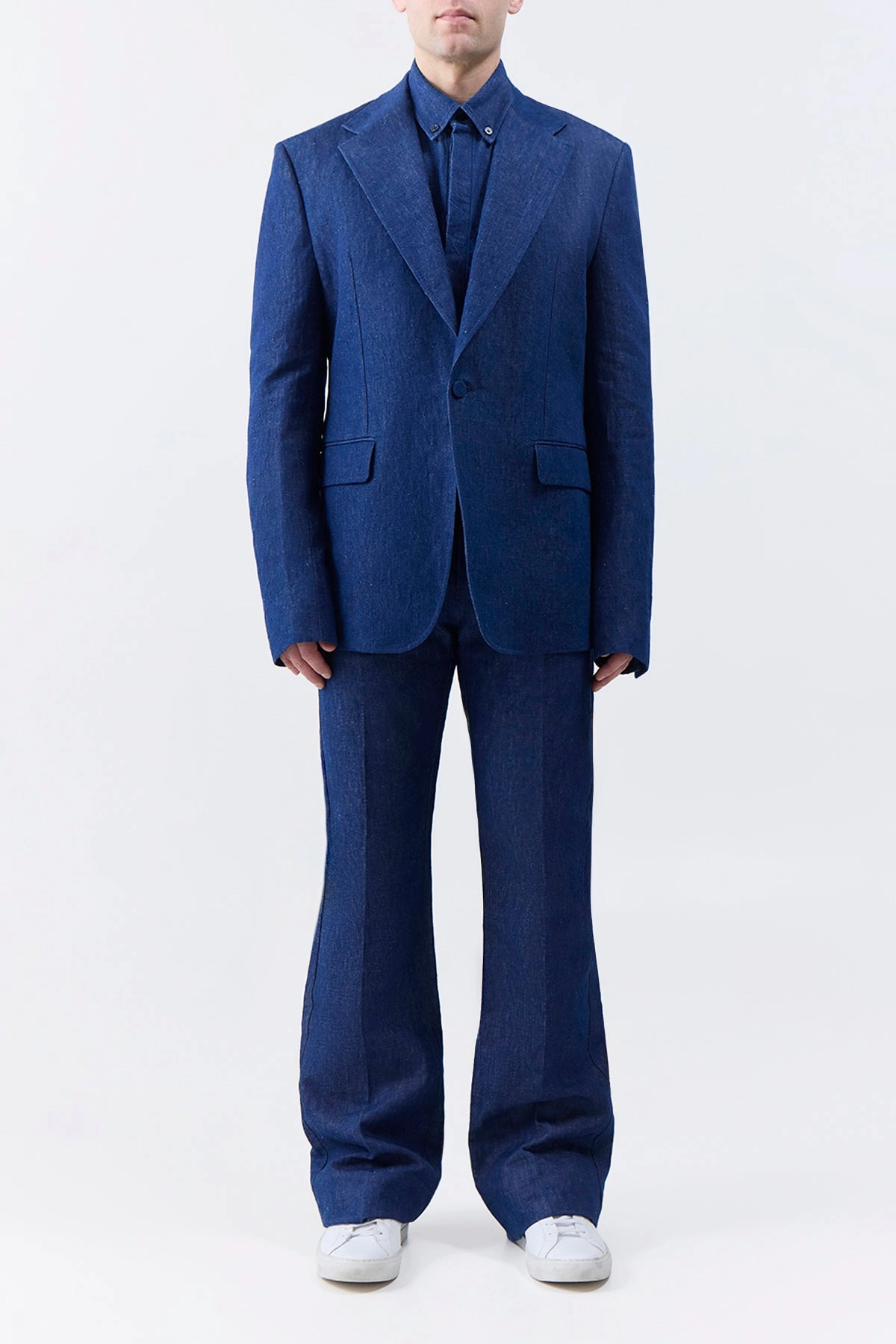 Winter Gear Ticket Leiva Blazer in Recycled Cotton Linen Denim