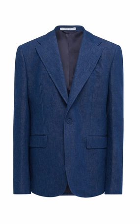 Sporty Style Leiva Blazer in Recycled Cotton Linen Denim