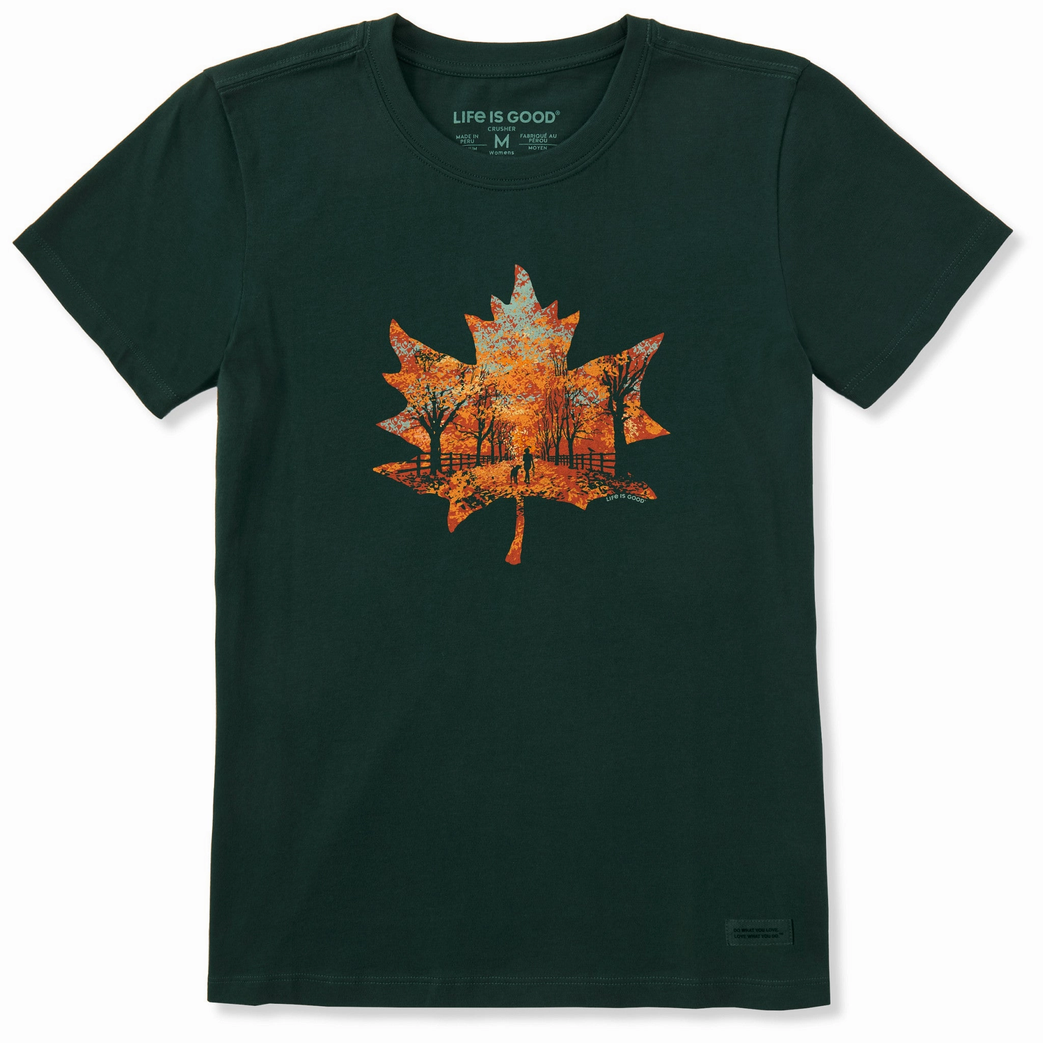 Women's Leaf Your Worries Behind Short Sleeve Crusher Tee Active Flex