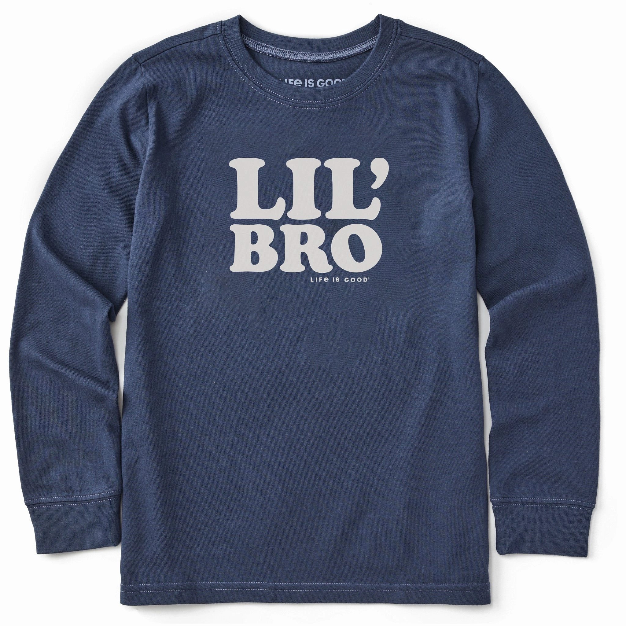 Feminine Appeal HeatResistantMaterial Kids Lil Bro Long Sleeve Crusher Tee
