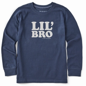 Feminine Appeal HeatResistantMaterial Kids Lil Bro Long Sleeve Crusher Tee