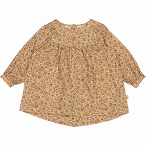 Front Detail Elegant Mature Dress Fenja - flowers and berries