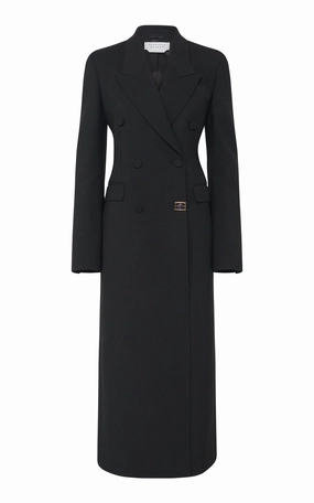 Julien Coat in Black Recycled Wool Premium Layer