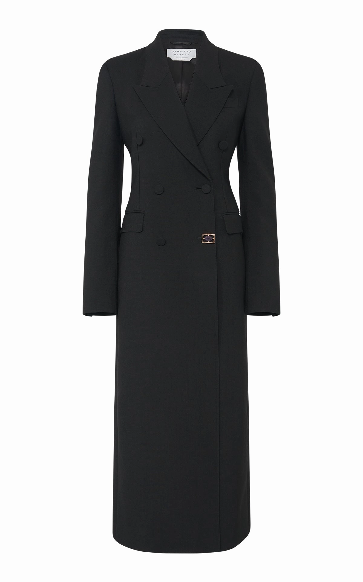Julien Coat in Black Recycled Wool Premium Layer