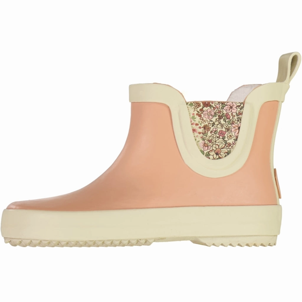 synthetic leather Rubber Boot Beta - barely beige flowers