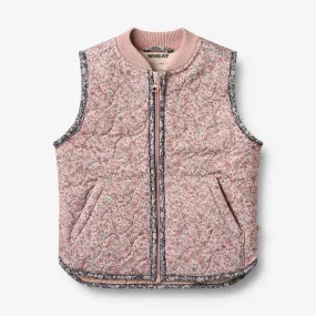 Thermo Gilet Eden - soft lavender flowers Stretchable Material Winter Fit