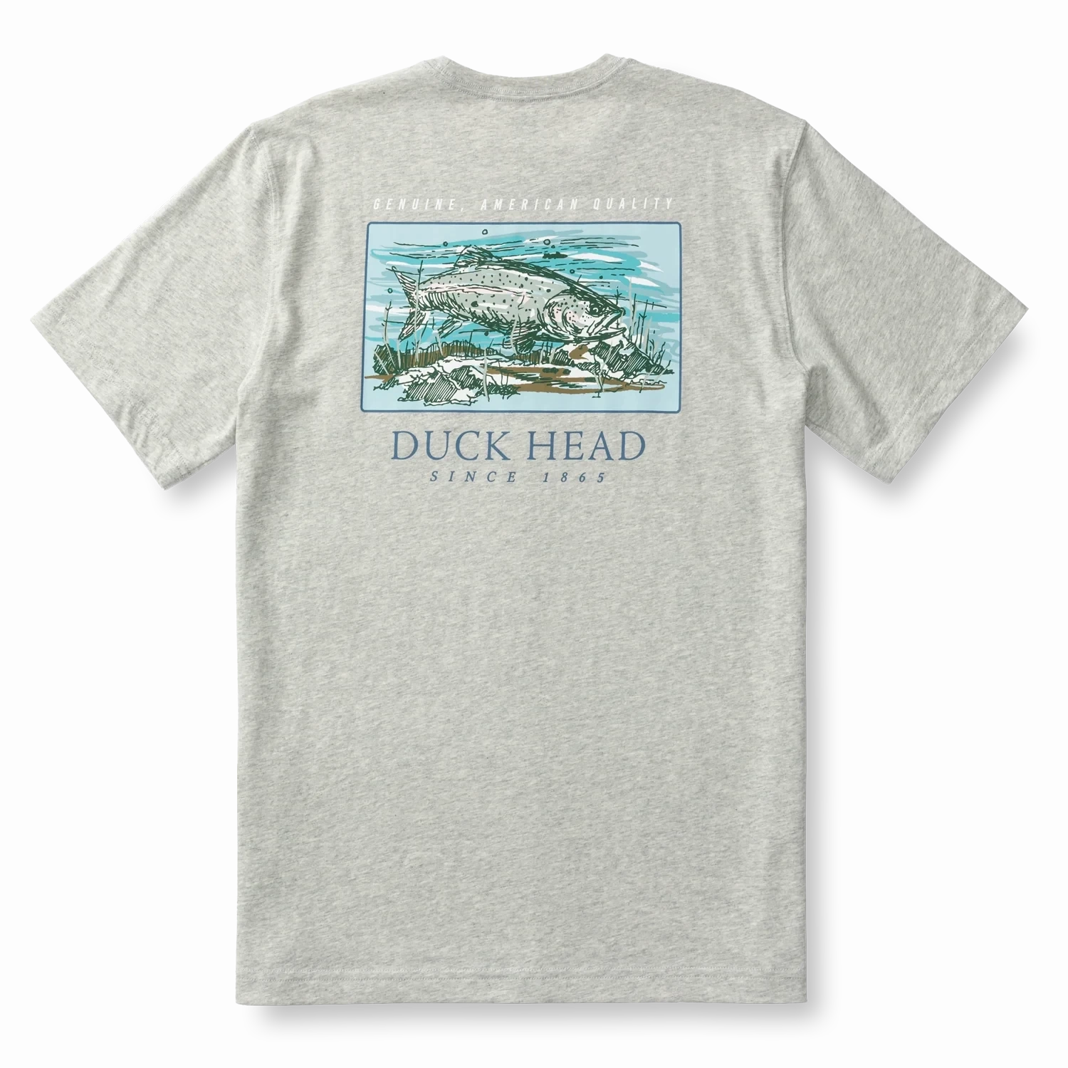 Duck Head Trout Short Sleeve T-Shirt Zip Up NonIronTechnology