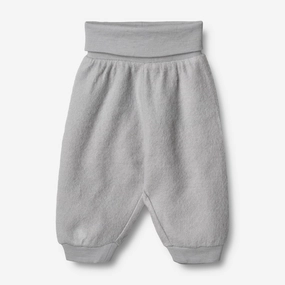 Wool Fleece Trousers | Baby - winter sky Circular Knit Pattern