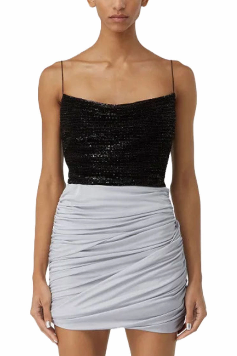 Solid Hue Geometric Print Lilburn Top