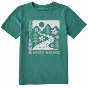 Simple and Comfortable Sport Performance Kids Long Way Home Flowers Short Sleeve Crusher Tee