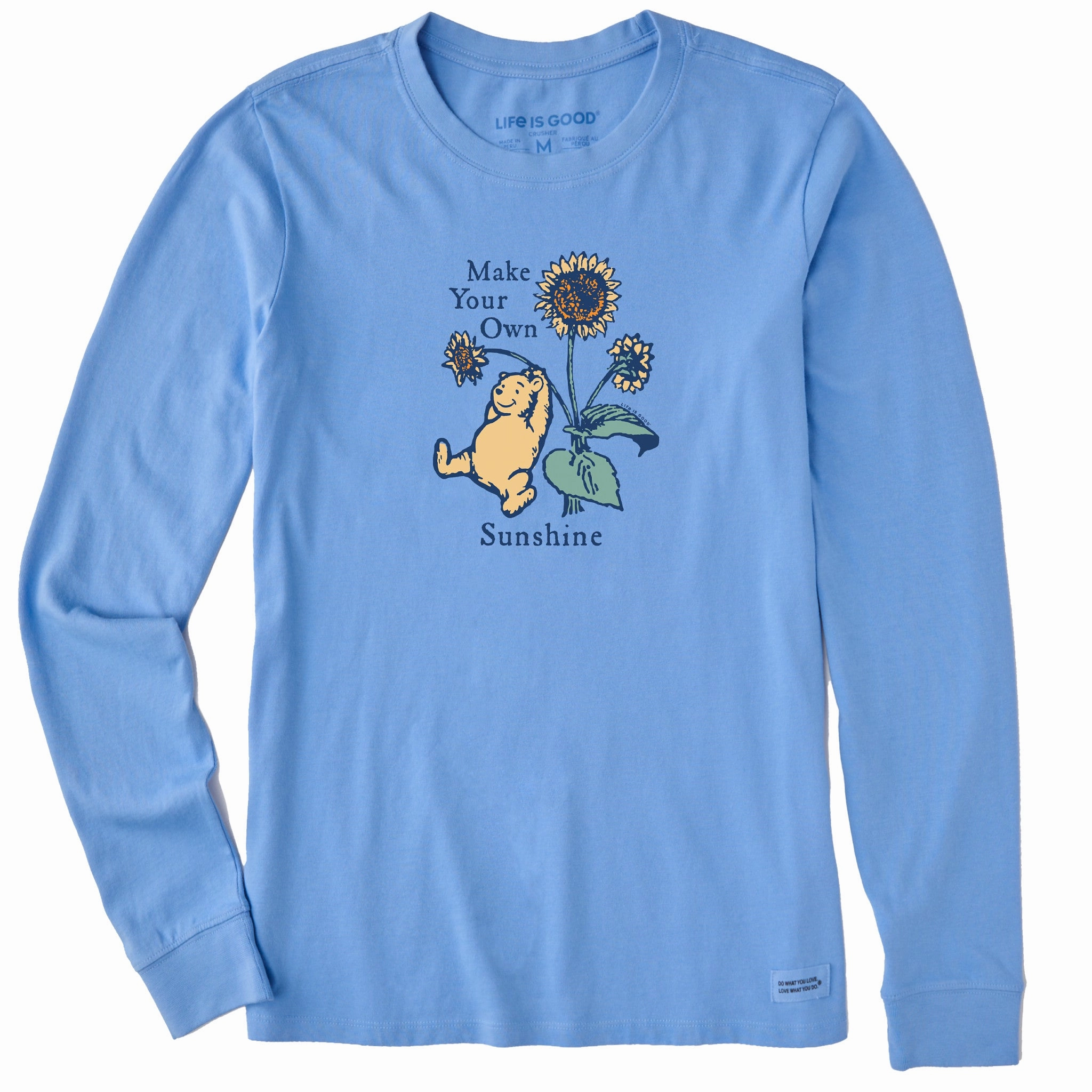 Women's Winnie Make Your Own Sunshine Long Sleeve Crusher Tee back to school Quality Comfort
