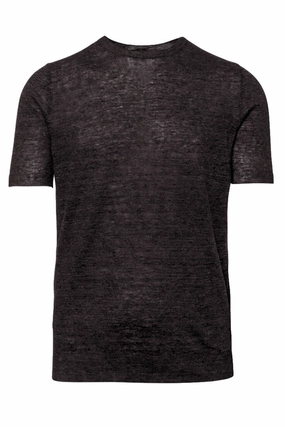 V neck style Denim combination Linen Tee