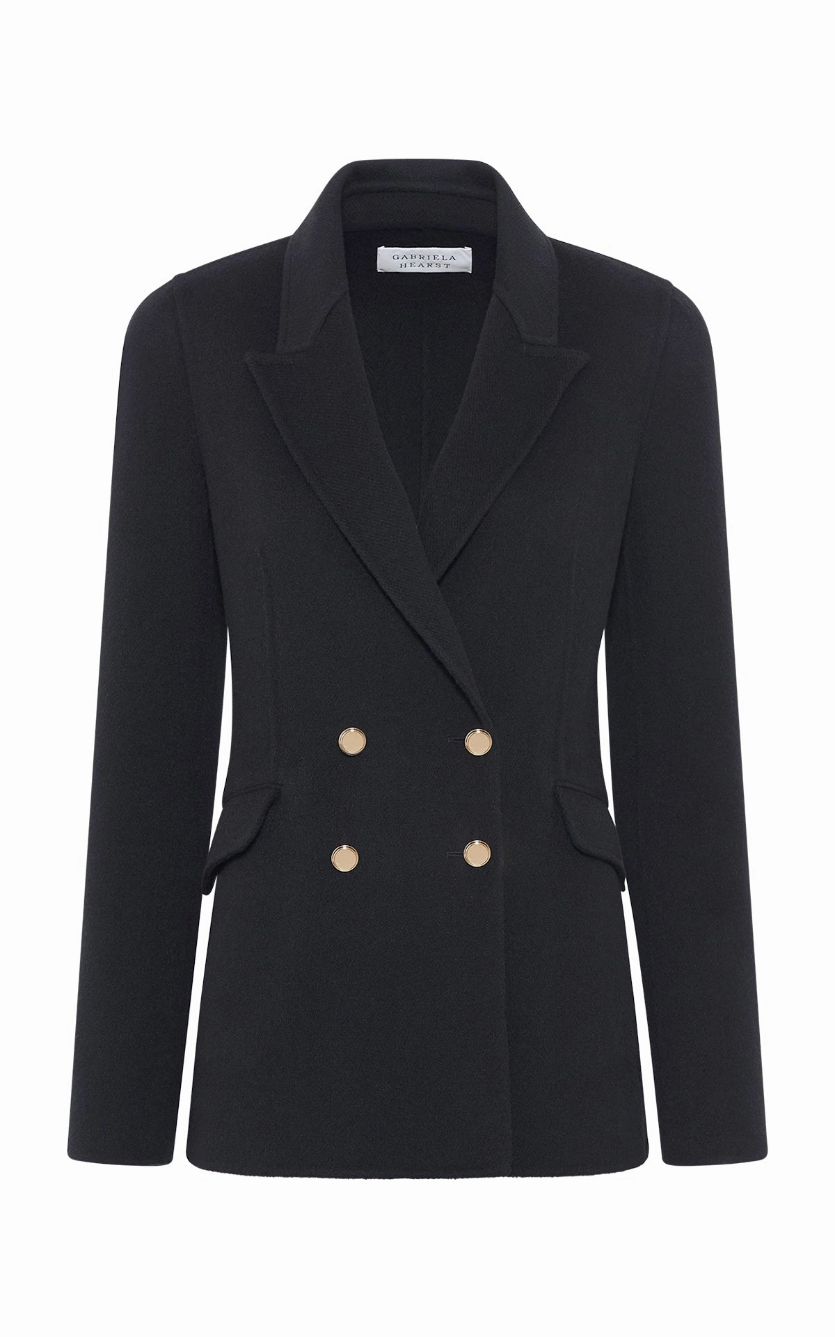 Layered Wear Refined Look Wear Lloyd Blazer in Black Double-Face Recycled Cashmere