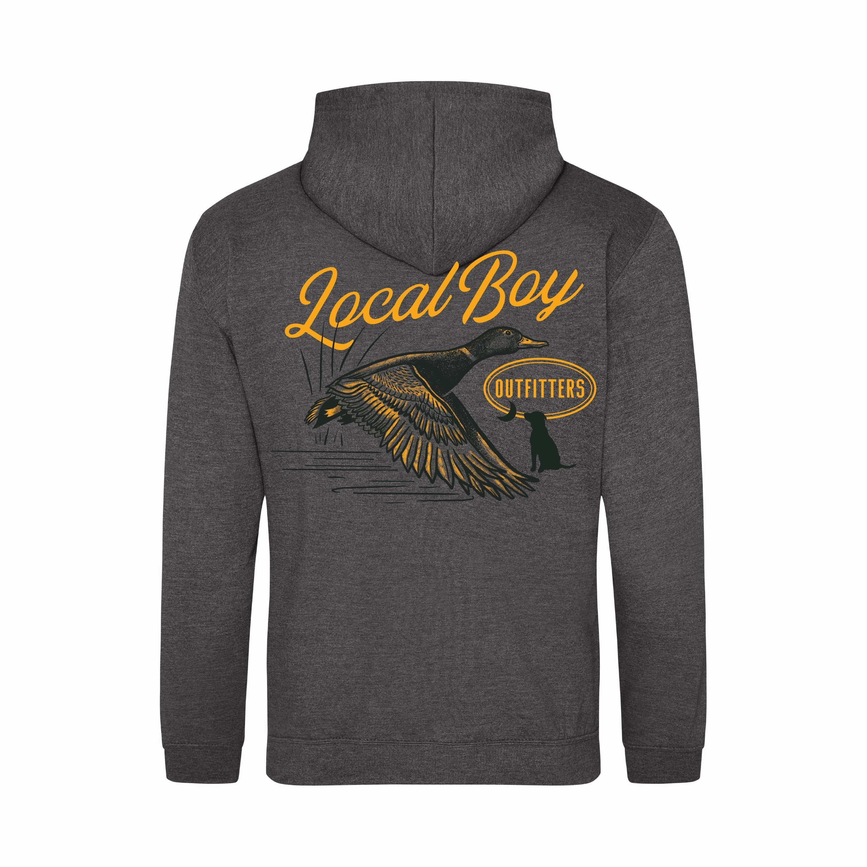 Distressed Detailing Drop Shoulder Local Boy Men's Brushwood Hoodie - Moonlit Mallard