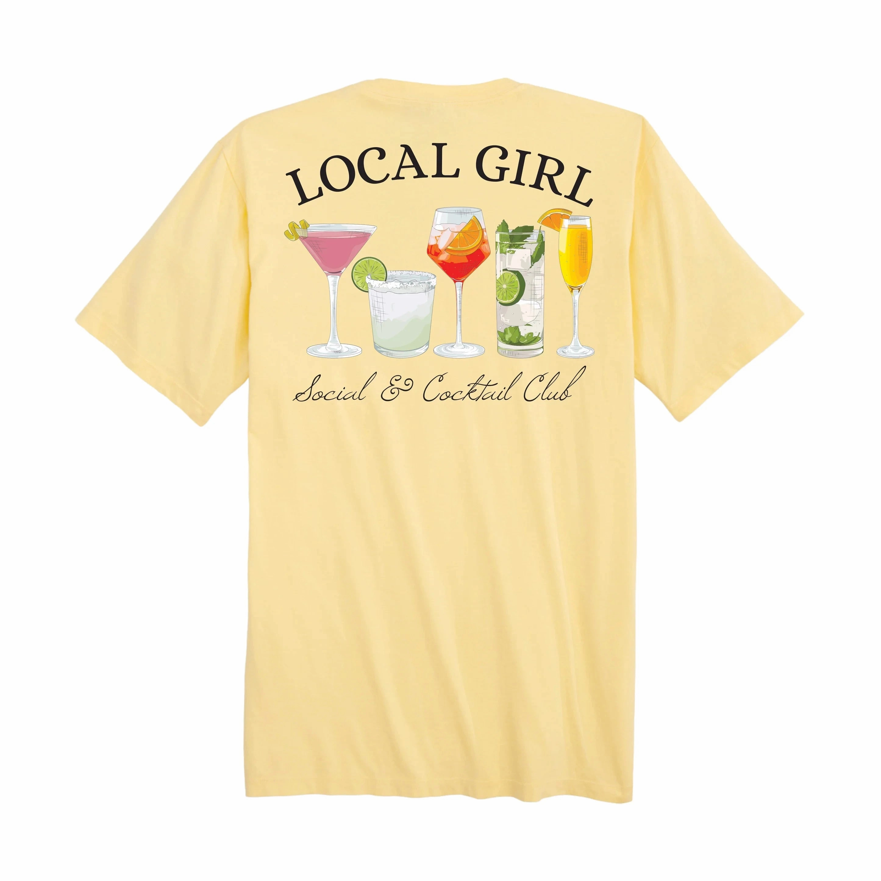 Local Girl Women's Social & Cocktail Club SS Tee Urban Style Timeless Top
