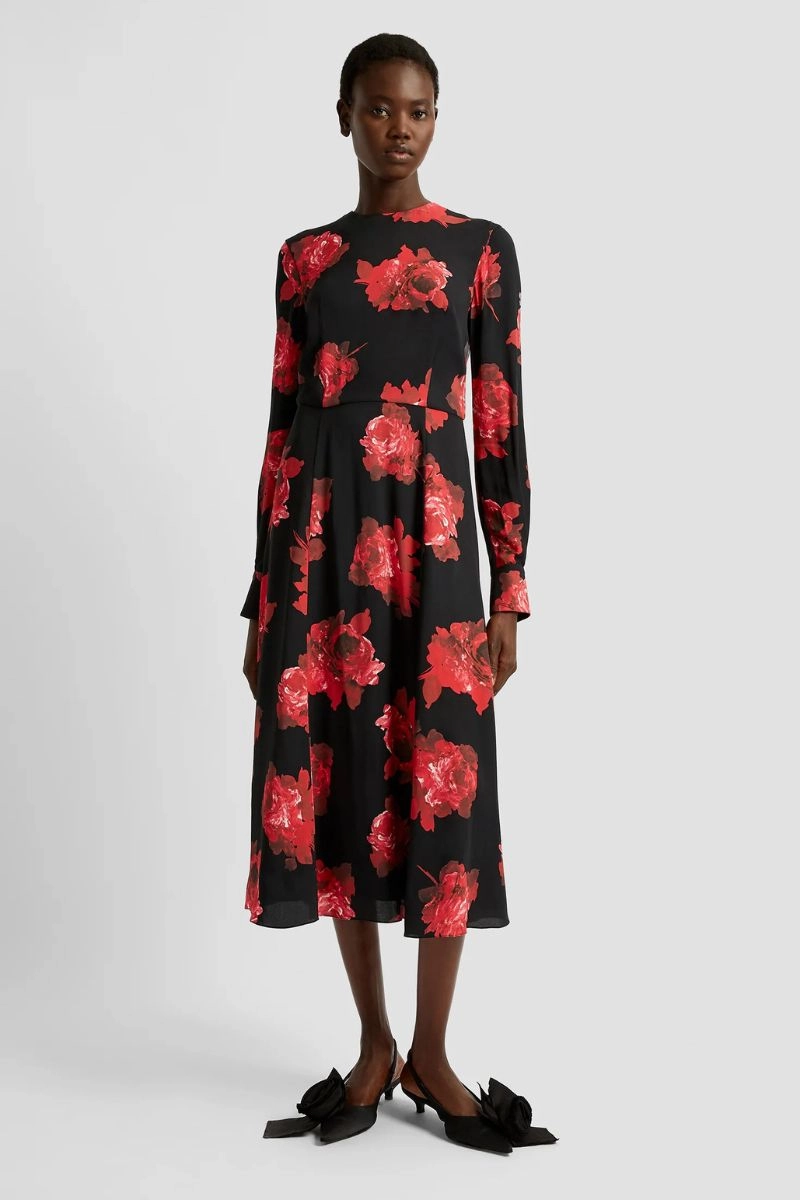 Long Sleeve Midi Dress Subtle Flex