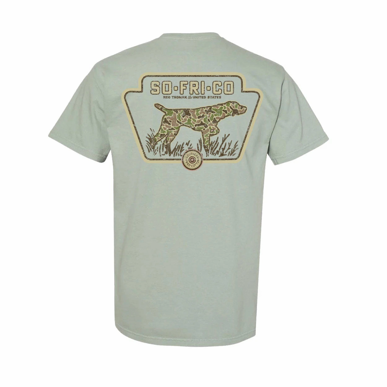 Pocket Reinforcement FlexibleKnit Southern Fried Cotton Old School Camo Badge Tee - Bay