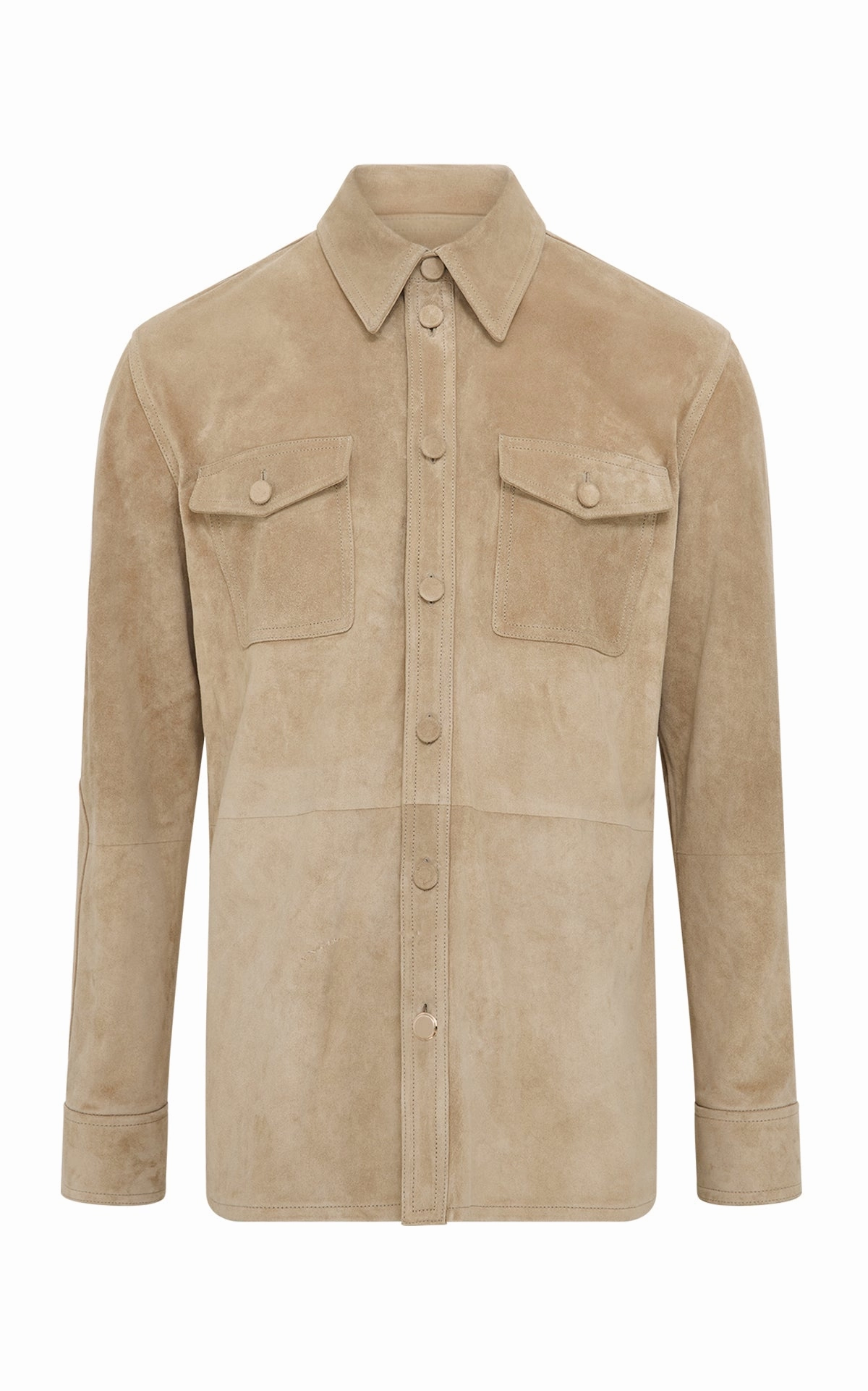 Lucas Overshirt in Camel Suede Water Repel Easy Movement