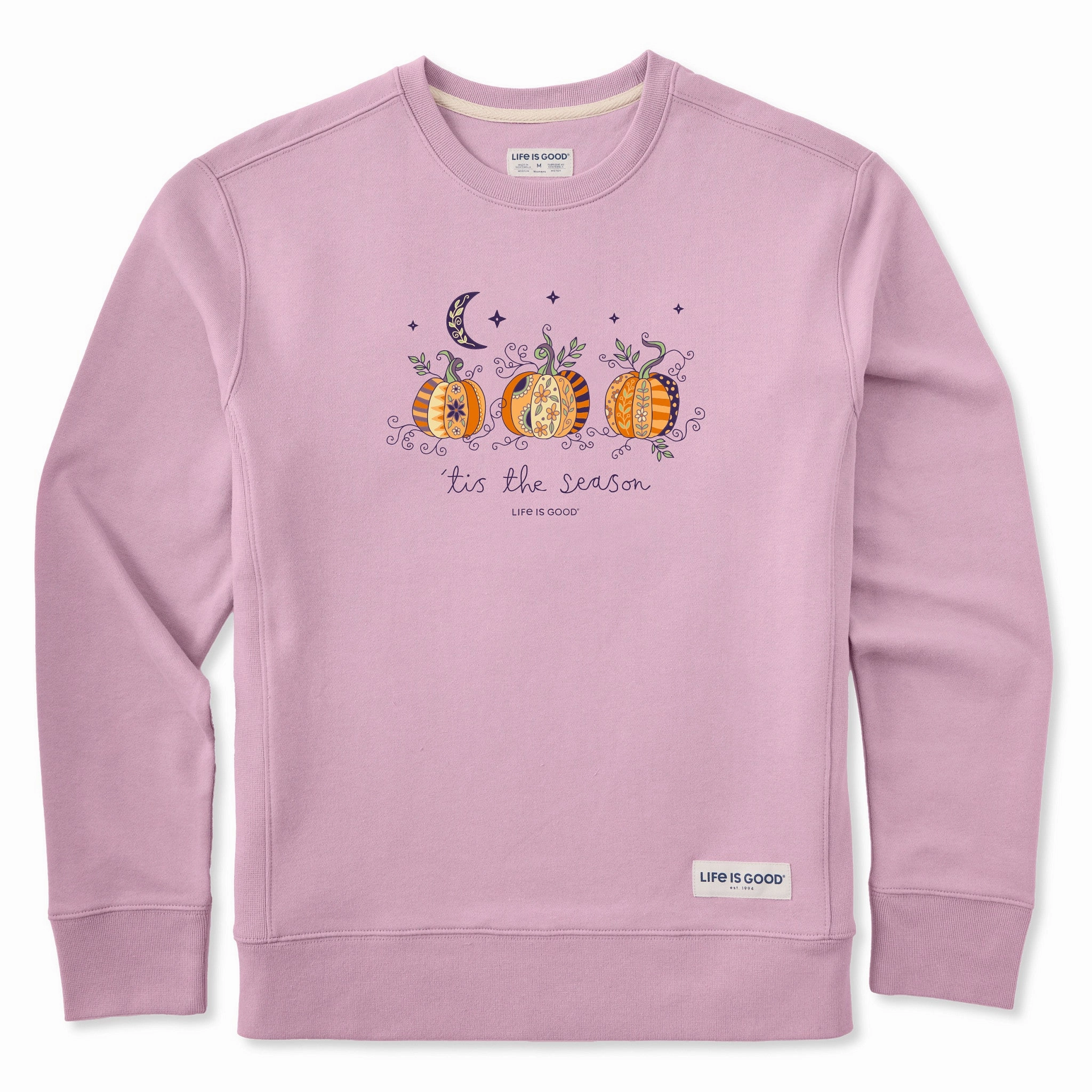 Women's Tis the Season Pumpkins Simply True Crew Animal print wildness