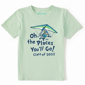 Kids Oh the Places You'll Hangglide 2025 Short Sleeve Crusher Tee vacation wear Active Comfort Wear