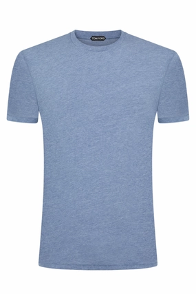 Breathable mesh panel M??lange Crewneck T-Shirt