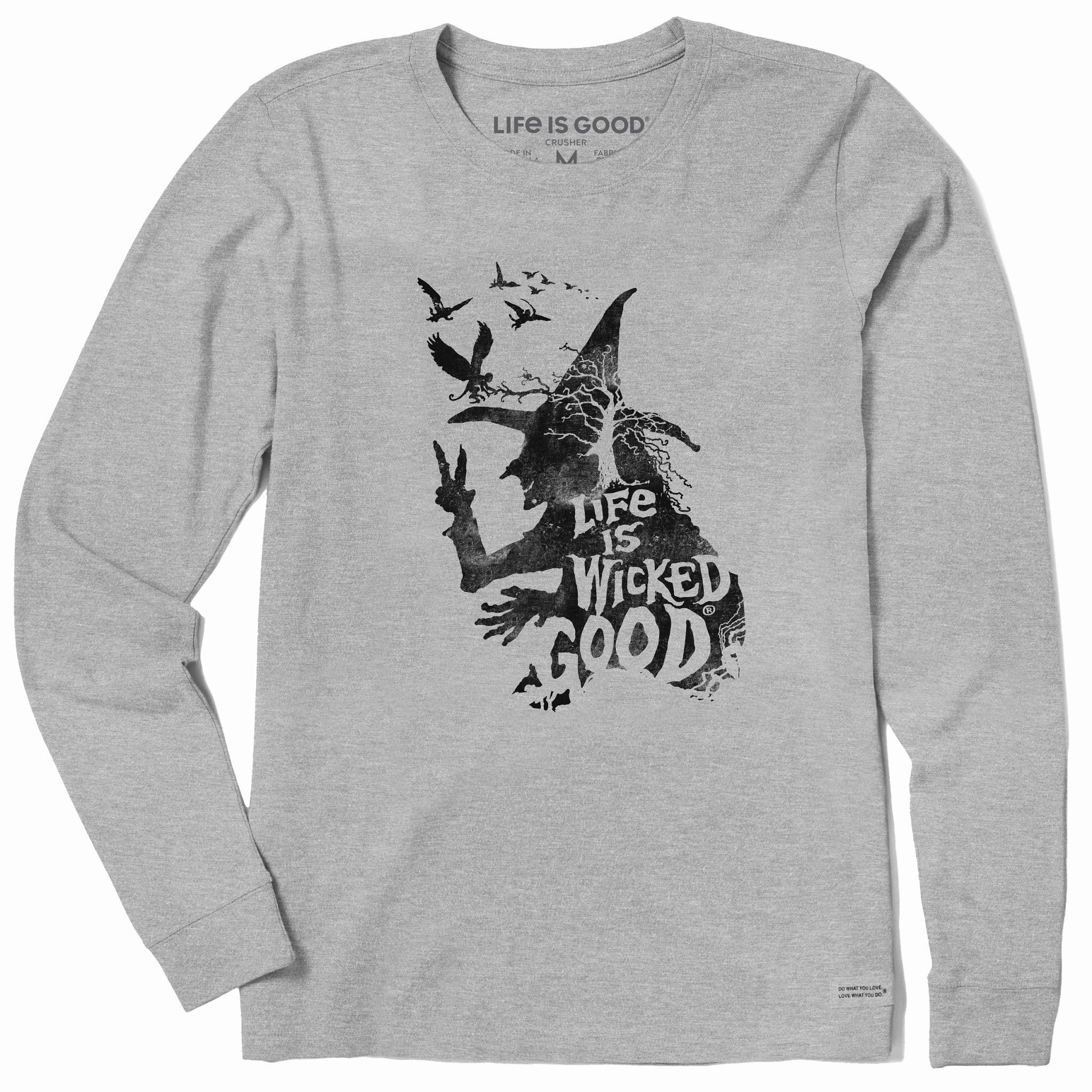 Women's Wizard of Oz Life is Wicked Good Witch Long Sleeve Crusher Tee Cool Layer Wear Trendy popularity