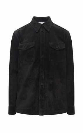 Lucas Overshirt in Black Suede summer season