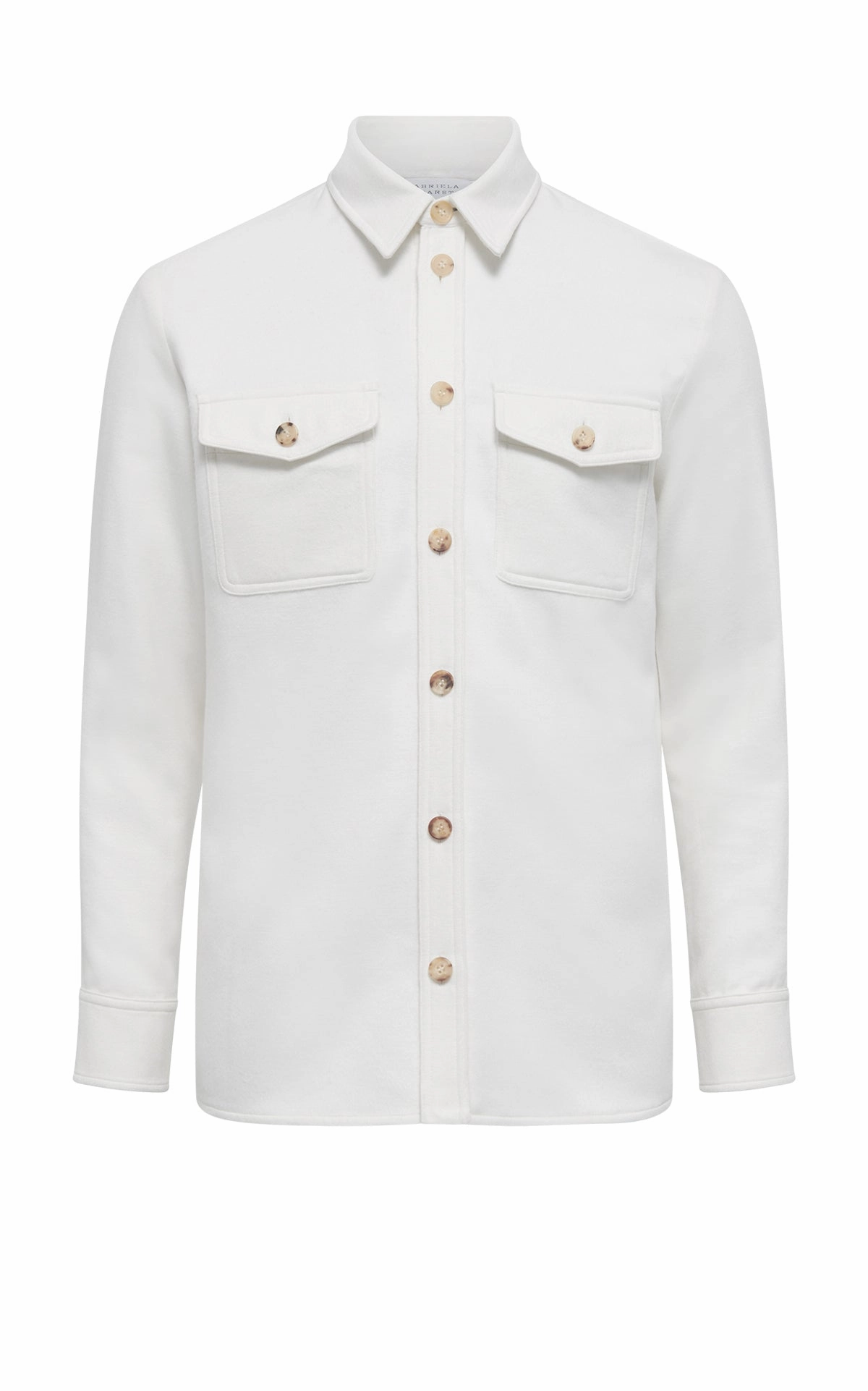 Fitted Look Luxury Lucas Overshirt in Ivory Winter Silk