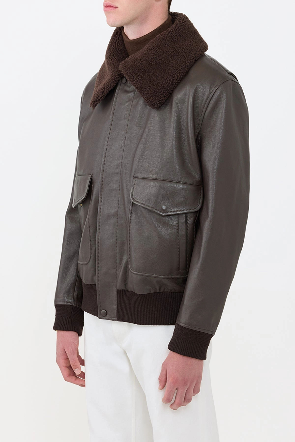 Practical Comfort Grant Jacket in Chocolate Leather