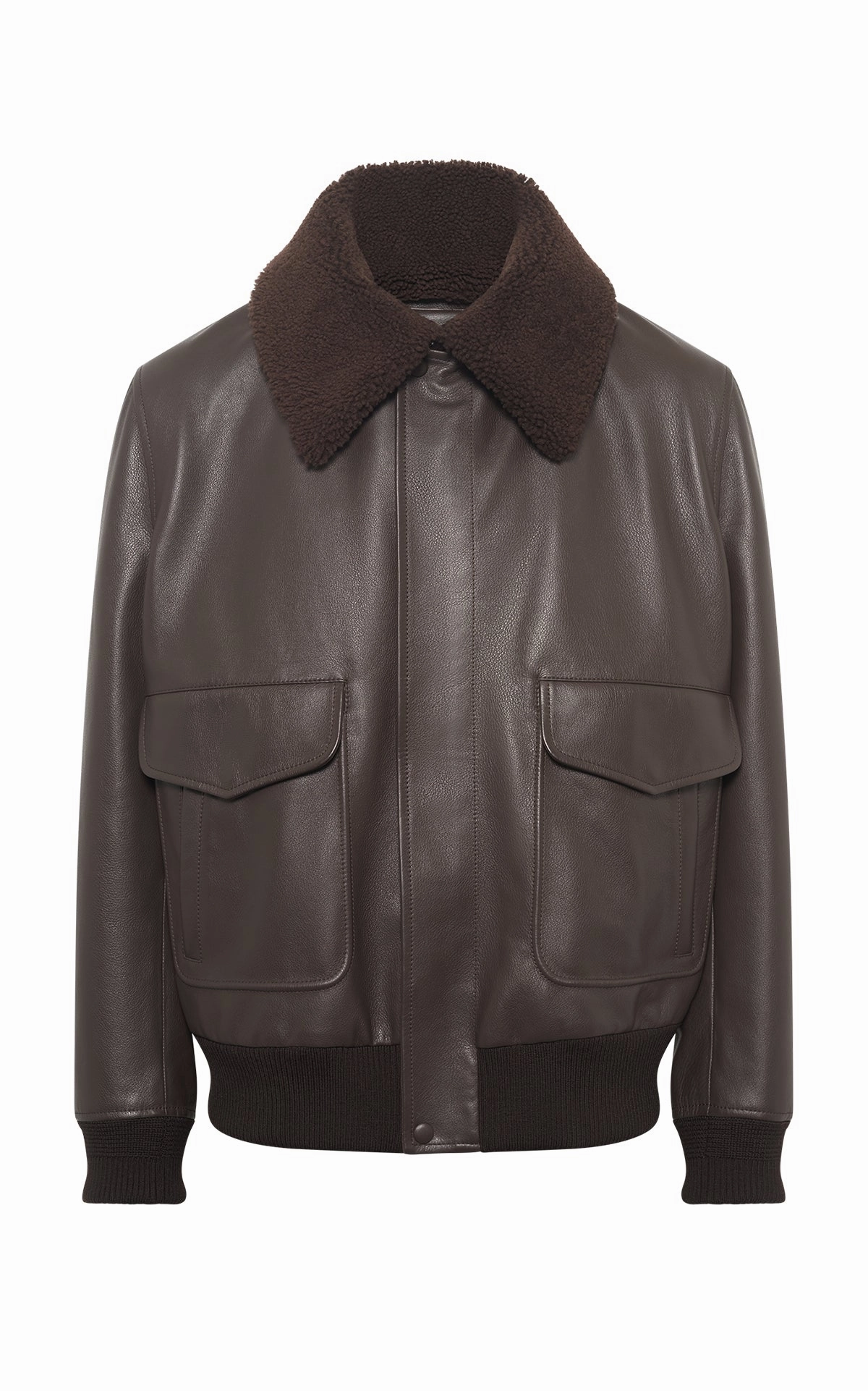 Abrasion Resistant Fabric Grant Jacket in Chocolate Leather