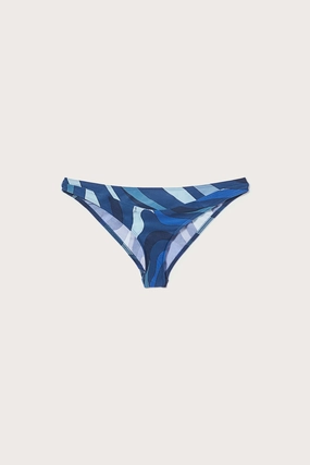 Sleek Silhouette Marmo-Print Bikini Briefs
