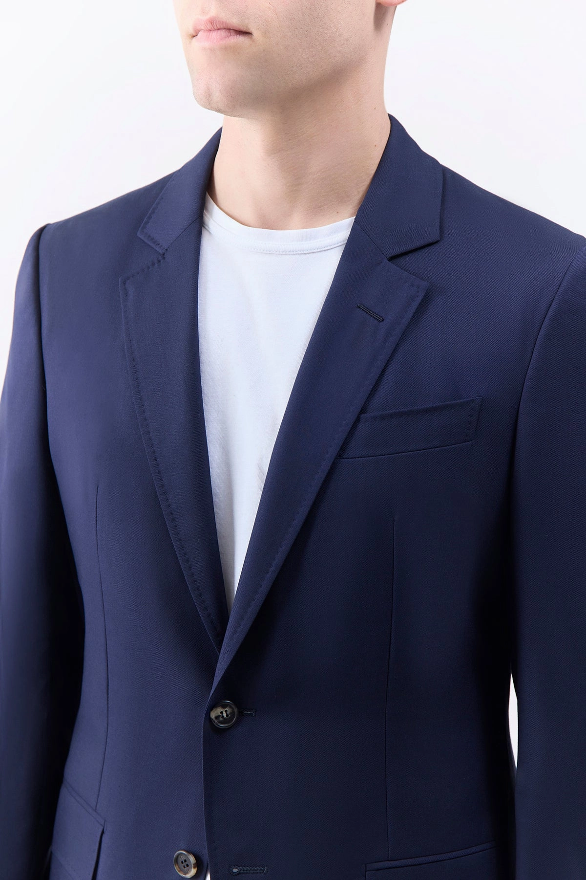 Irving Jacket in Dark Navy Virgin Wool Twill Stylish Protection Account