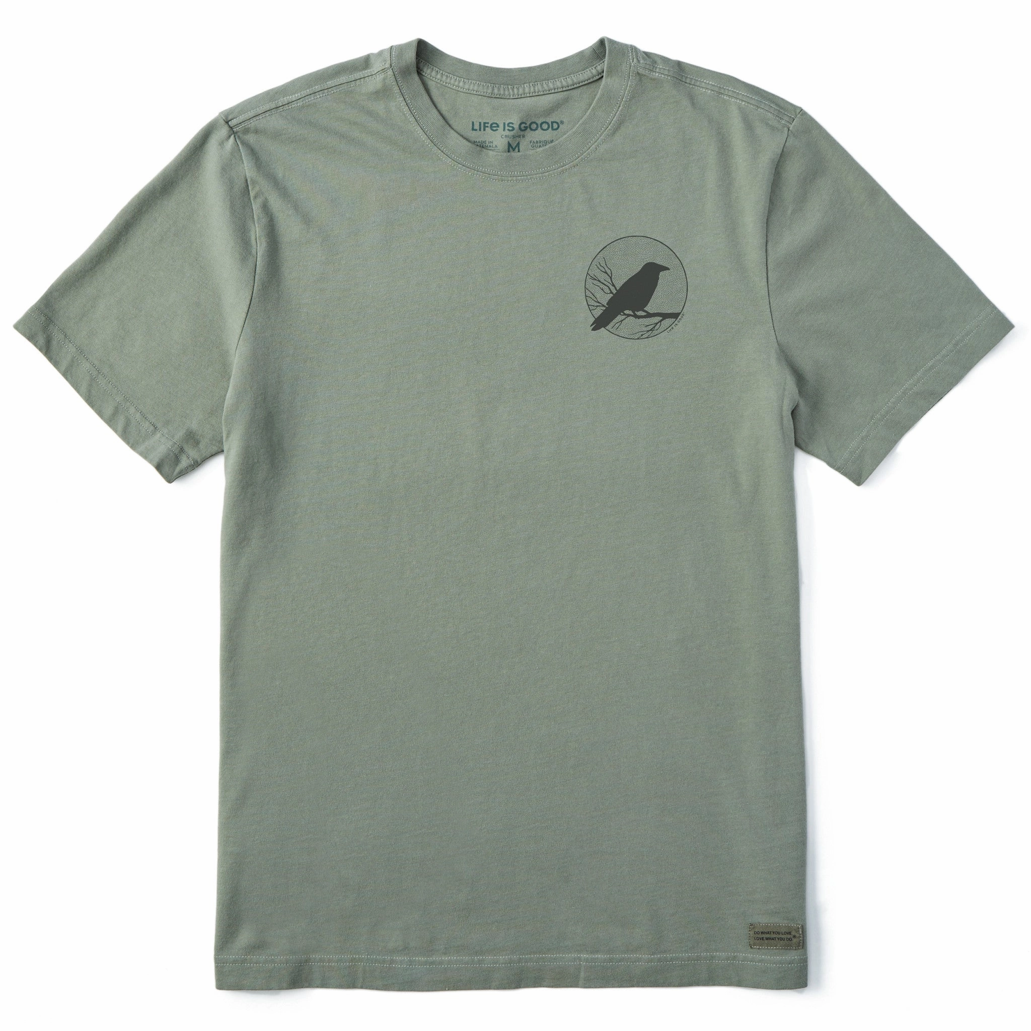 Men's Crow on Branch Short Sleeve Crusher Tee Adult Wear