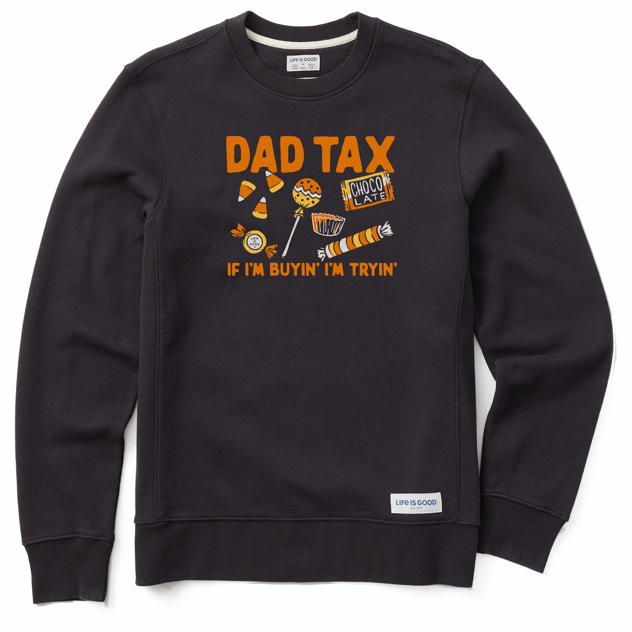 Seasonal top StretchReinforcedArmholes Men's Dad Tax Halloween Simply True Fleece Crew