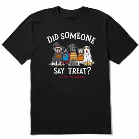 Men's Did Someone Say Treat? Short Sleeve Crusher Tee Layered Look
