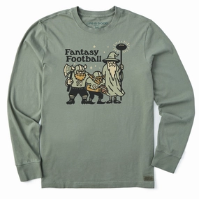 Men's Fantasy Football Trio Long Sleeve Crusher Tee Moisture Wicking Technology Chic Fashion