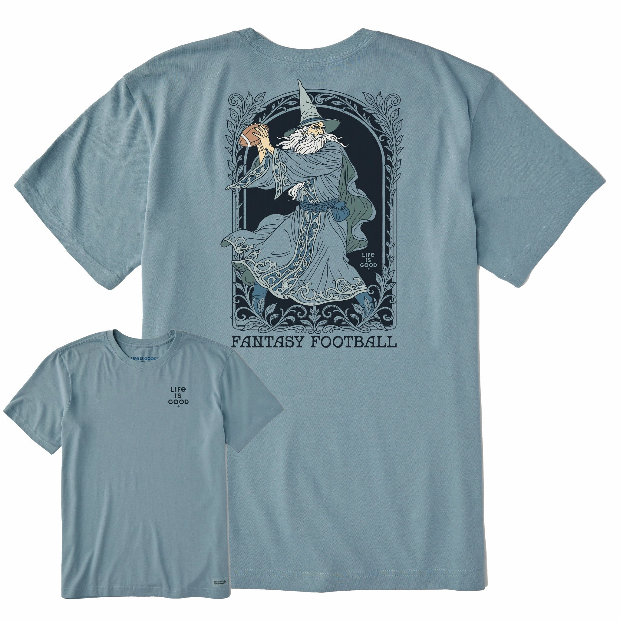 Men's Fantasy Football Wizard QB Short Sleeve Crusher Tee Quick Change