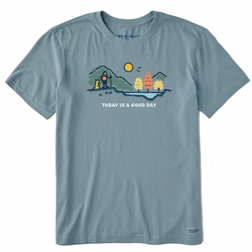 Men's Good Day Fall Vista Short Sleeve Crusher Tee Active Wear Fit