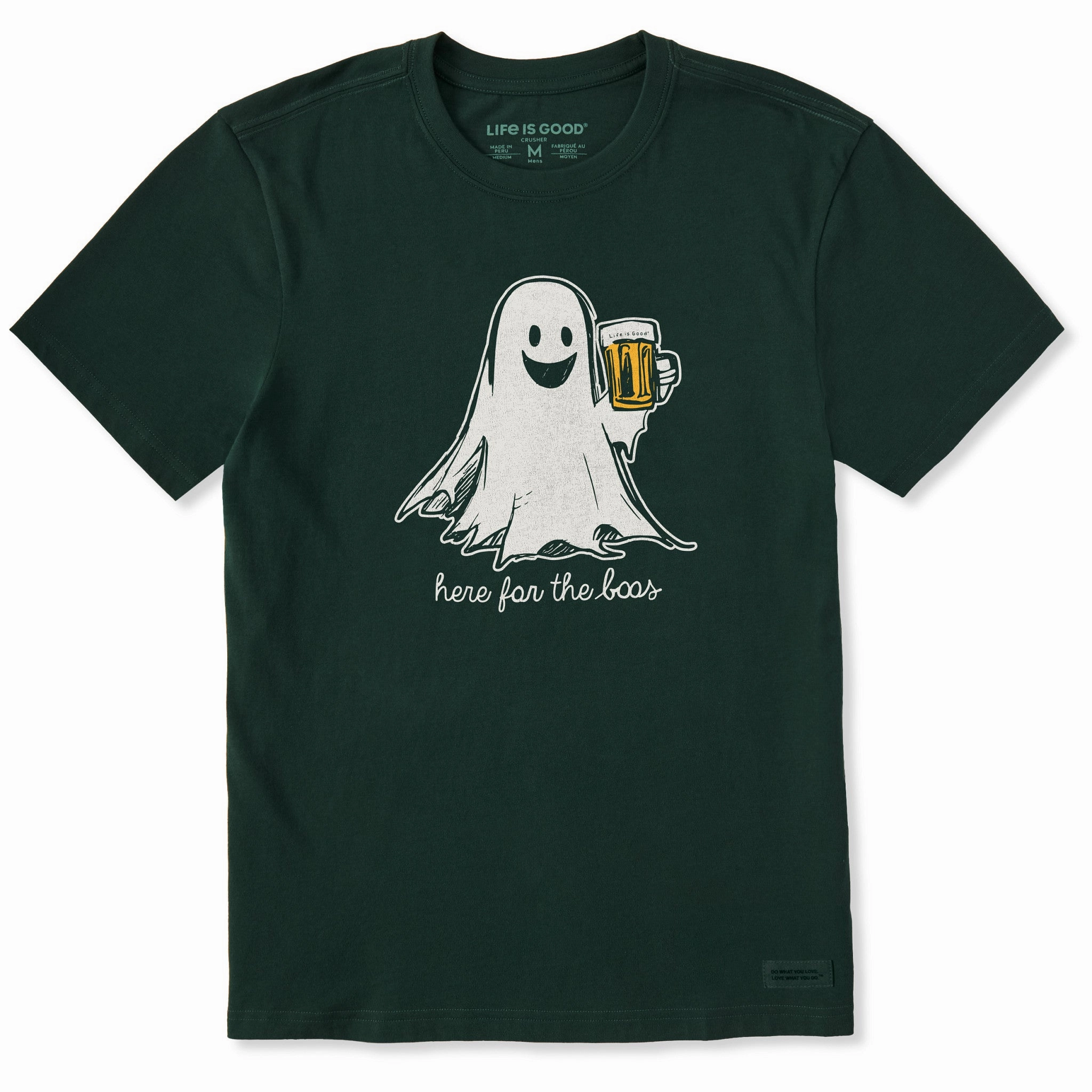 Temperature Regulating Men's Here for the Boos Ghost Short Sleeve Crusher Tee