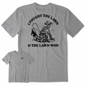 Casual Style Wear Men's I Fought the Lawn Short Sleeve Tee