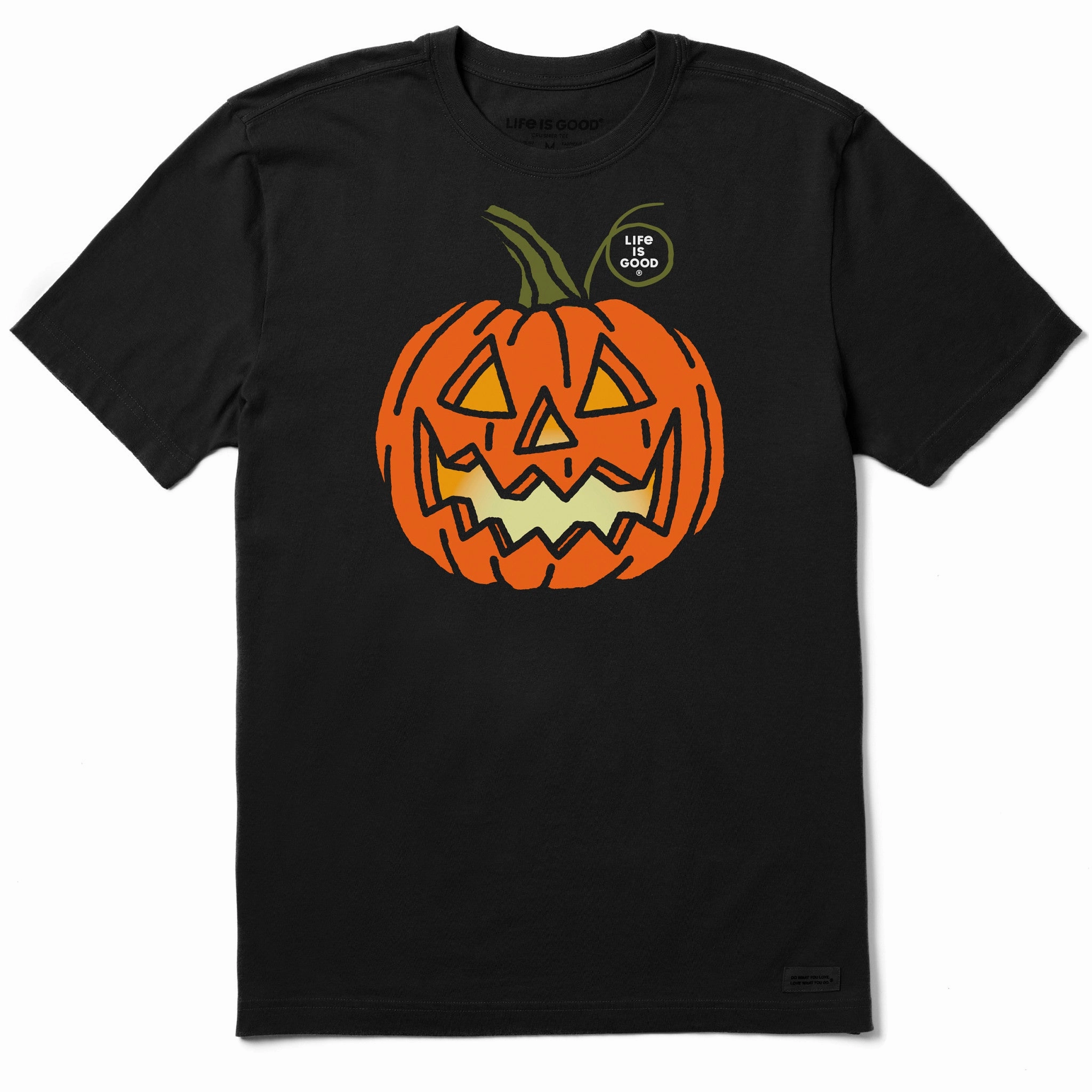 Comfy Layer Wear WrinkleResistant Men's Jack O'Lantern Short Sleeve Crusher Tee