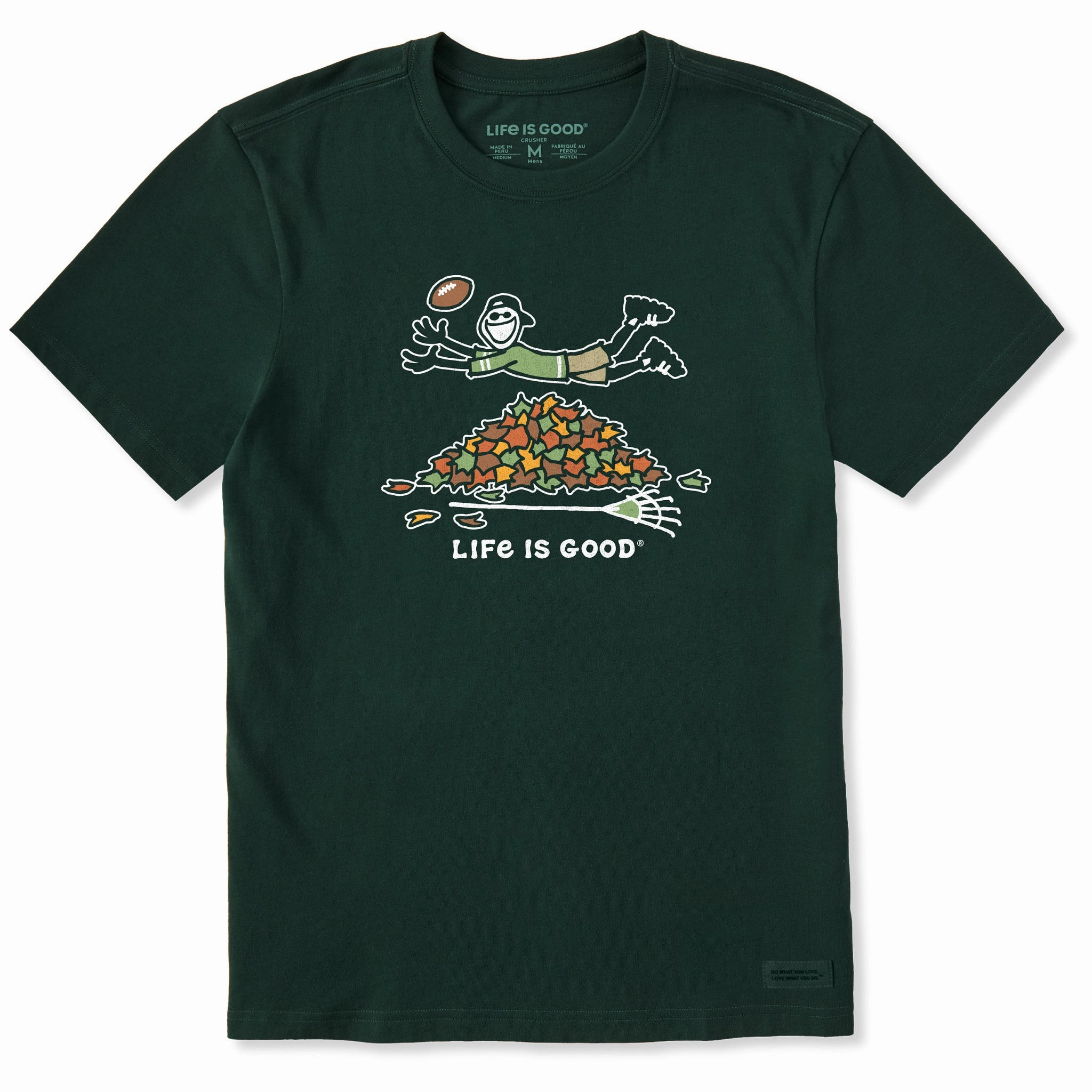 Soft Fit Wear Men's Jake Rake Football Short Sleeve Crusher Tee